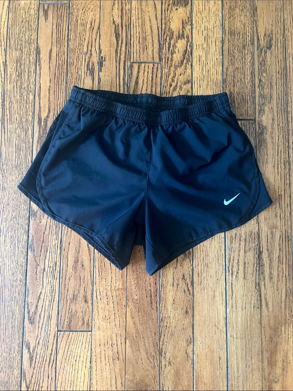 Nike Black Girls' Athletic Shorts with White Swoosh